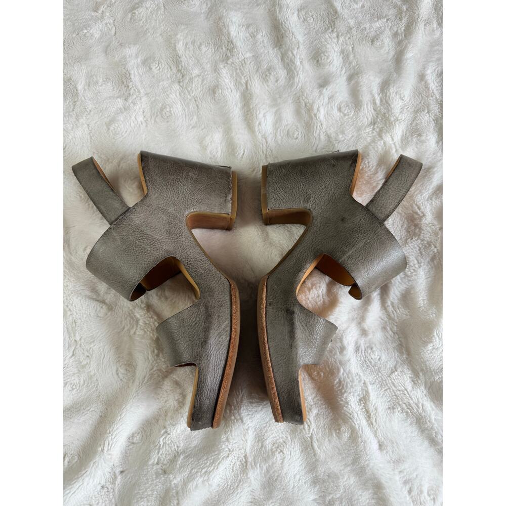 Kork-Ease San Carlos Leather Heeled Sandals Taupe Chunky Heel Boho Comfort - Picture 2 of 9